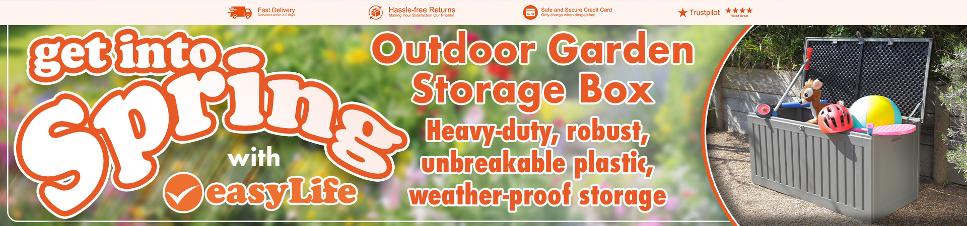 Banner - Outdoor Garden Storage Box